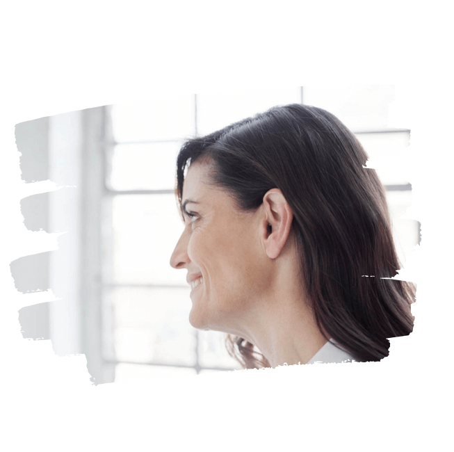 Persona con audífono